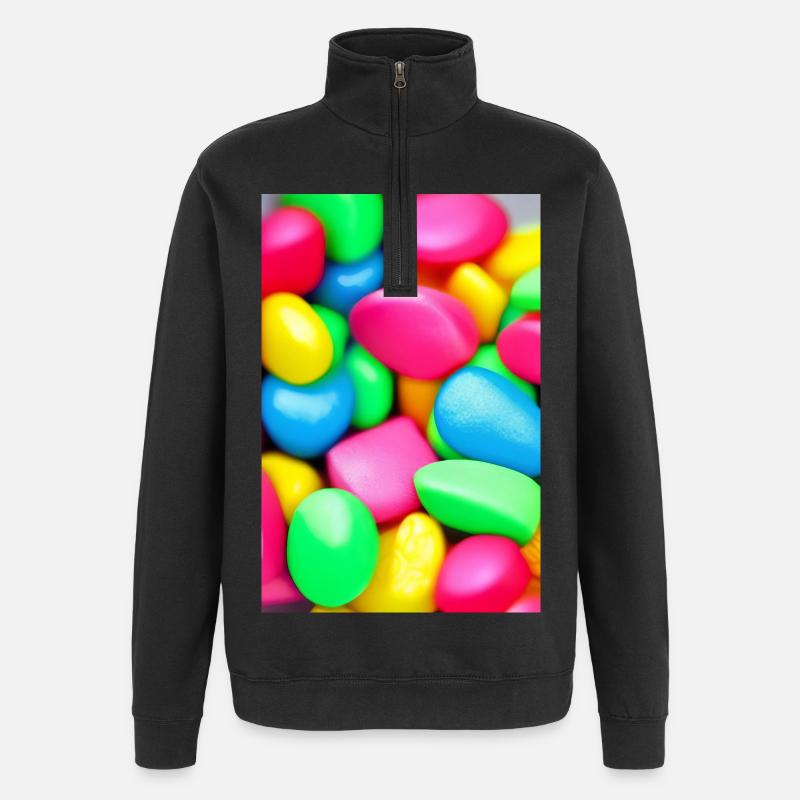 Bonbons - Quarter-Zip-Sweatshirt - Schwarz