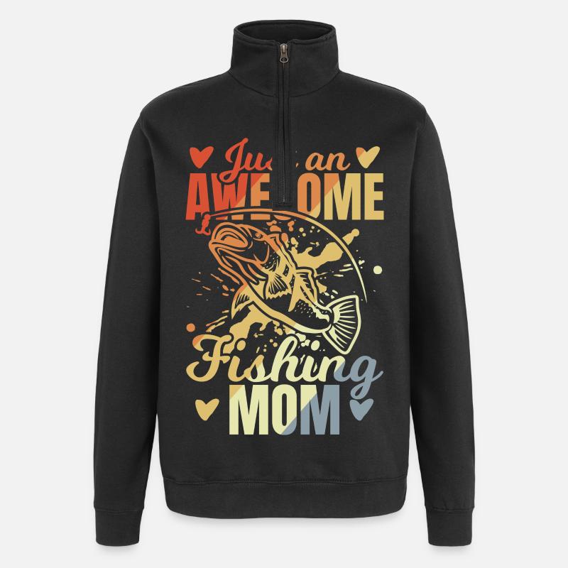 Nur eine fantastische Angel Mutter - Quarter-Zip-Sweatshirt - Schwarz