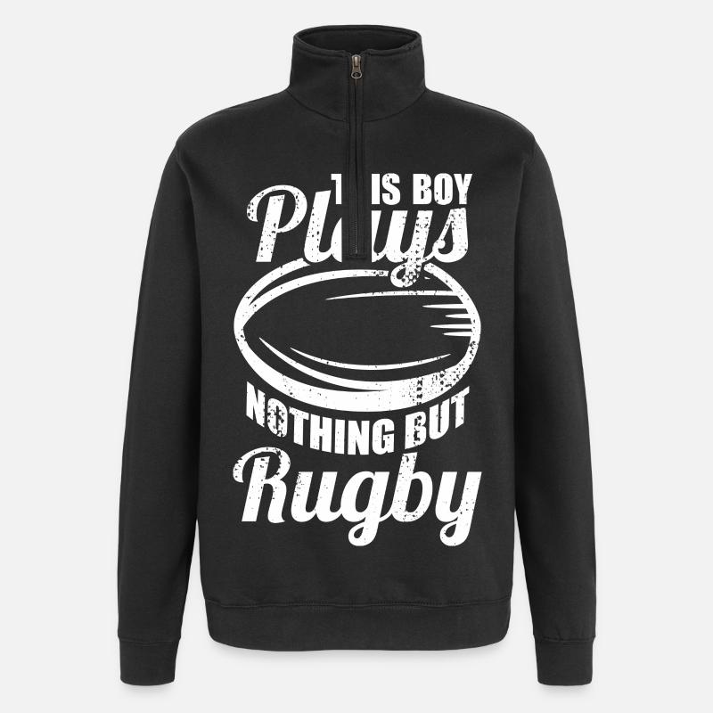 Rugby Boy - Quarter-Zip Sweatshirt - black