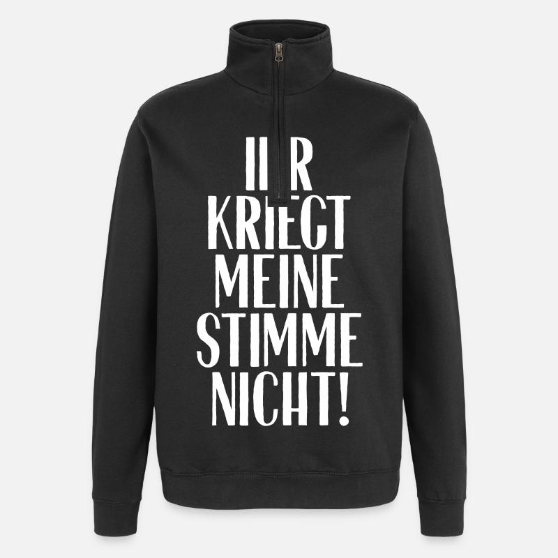 Meine Stimme - Quarter-Zip-Sweatshirt - Schwarz