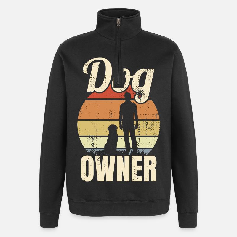 Hundehalter - Quarter-Zip-Sweatshirt - Schwarz