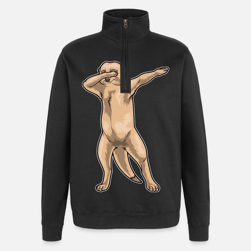 Danse hip hop suricate - Sweat à zip 1/4 - noir