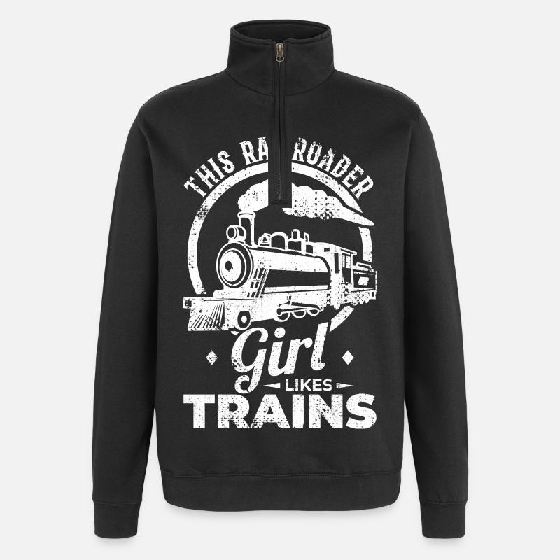 Cheminot - Sweat à zip 1/4 - noir