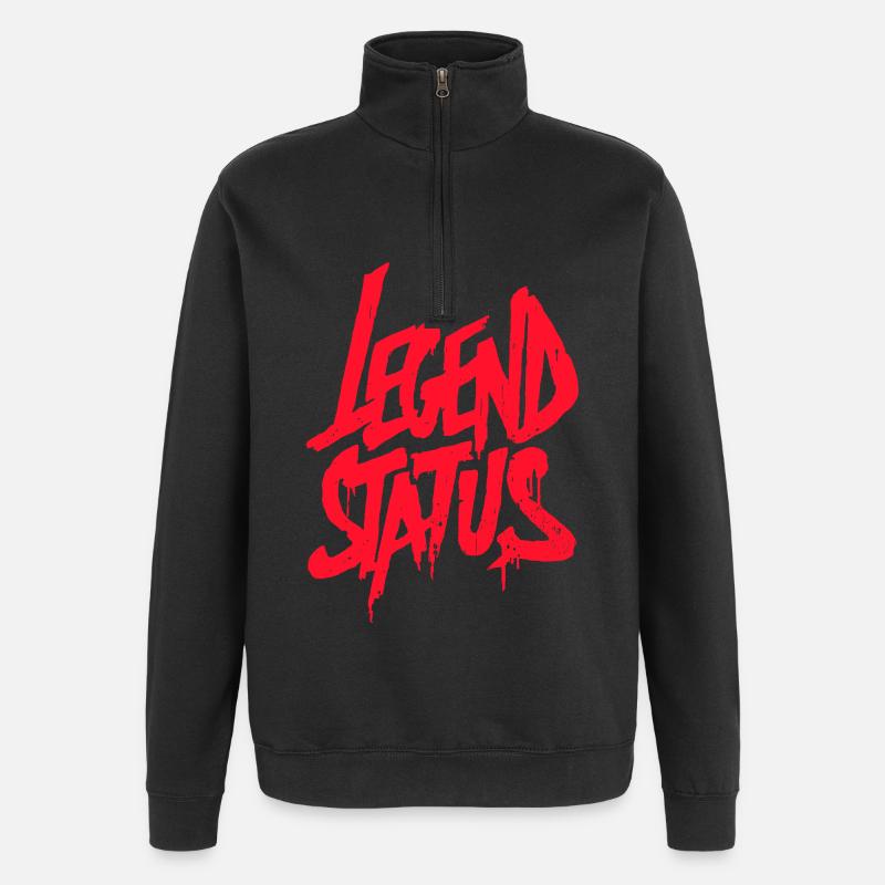 Statut de légende Graffiti - Sweat à zip 1/4 - noir