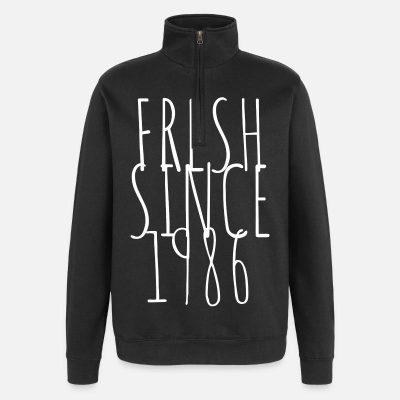 Frais depuis 1986 - Sweat à zip 1/4 - noir