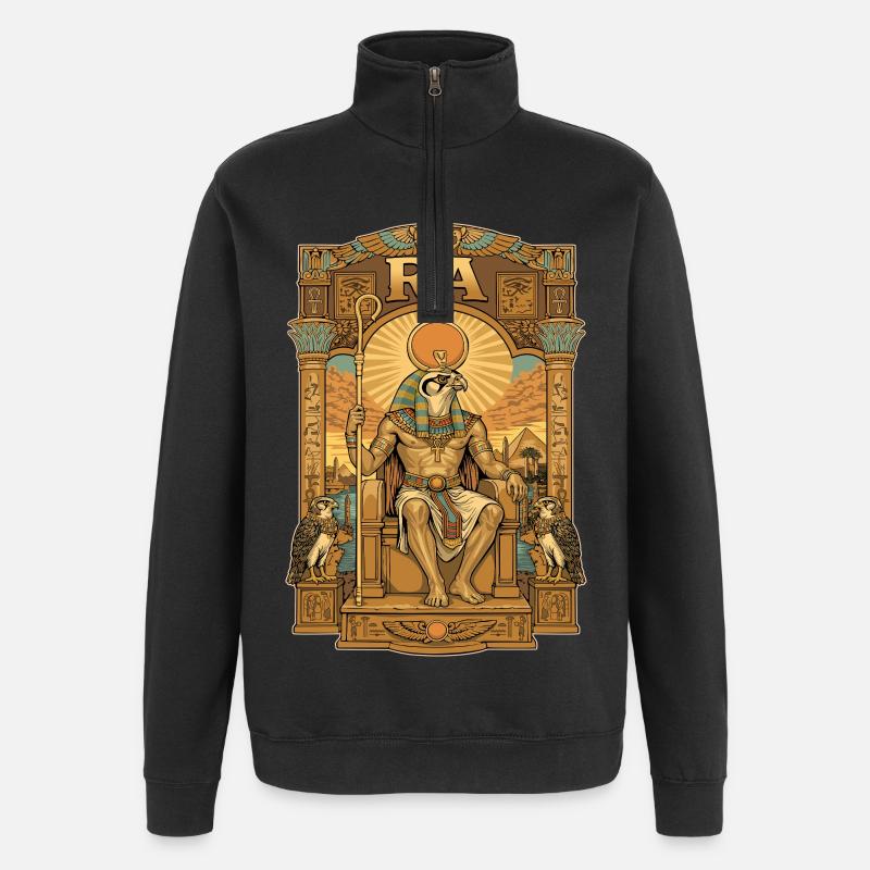 RA Thron - Quarter-Zip-Sweatshirt - Schwarz