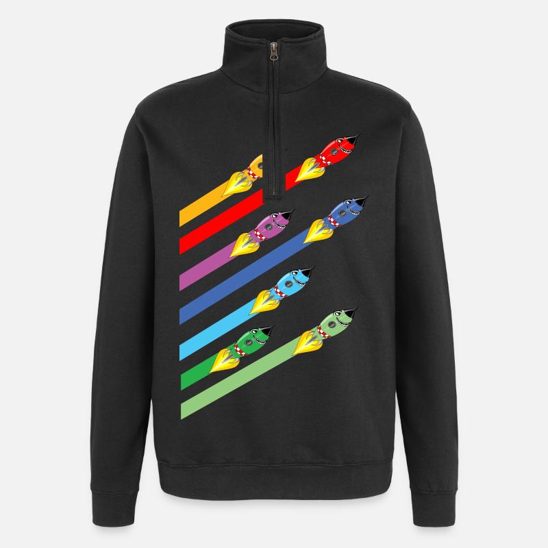 Rocket Race - Quarter-Zip Sweatshirt - black