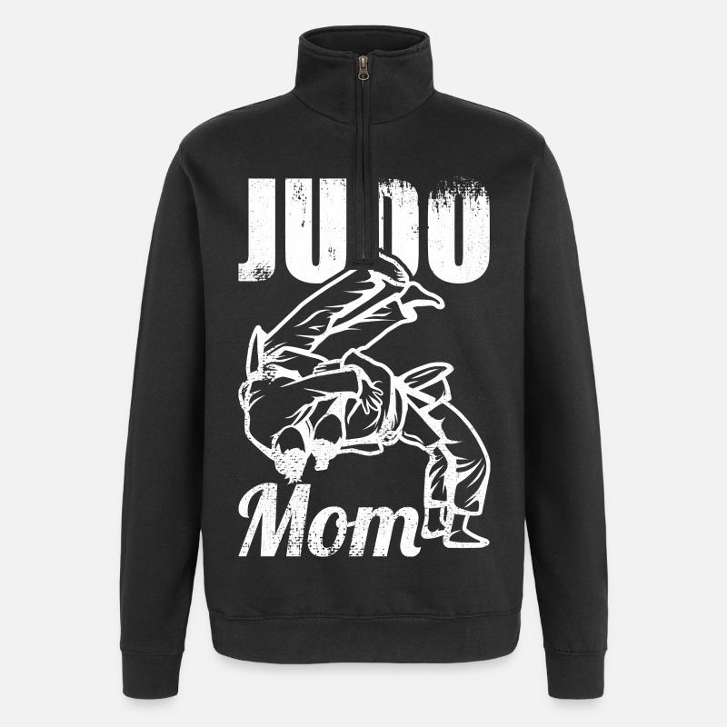 Judo Mama - Quarter-Zip Sweatshirt - black