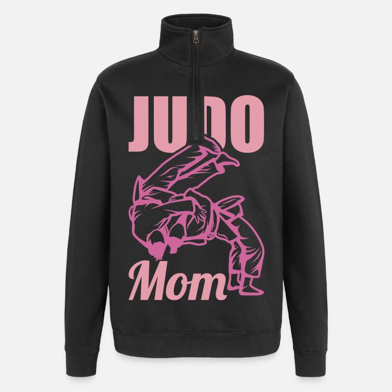 Judo Mutter - Quarter-Zip-Sweatshirt - Schwarz