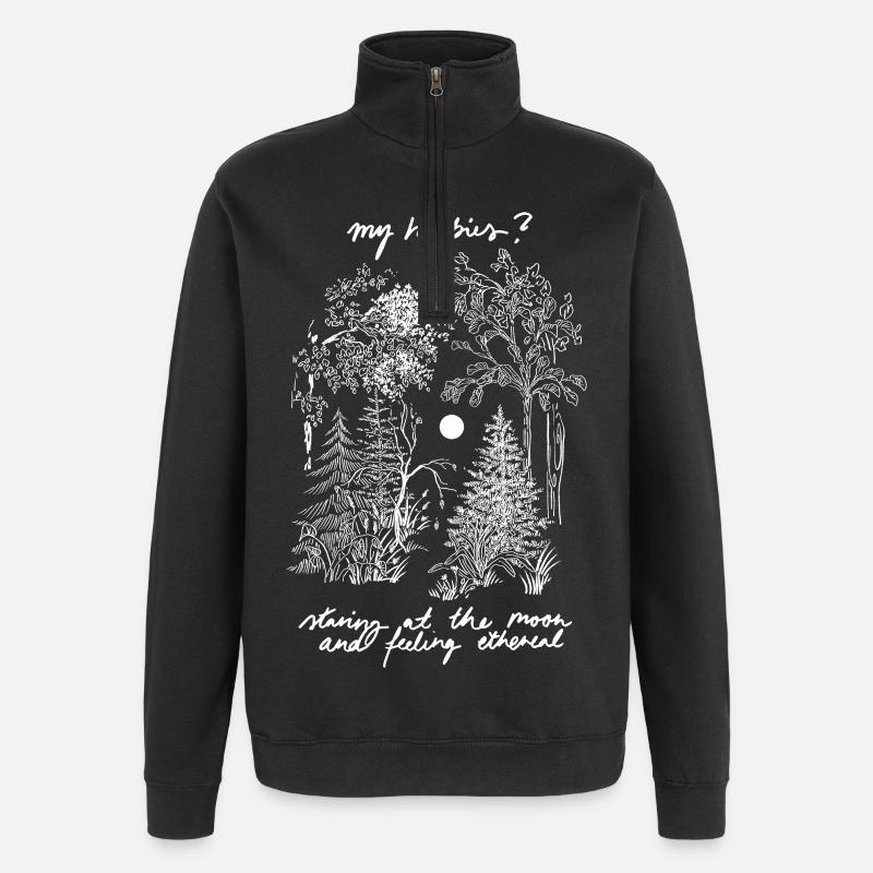 MEINE HOBBYS? - Quarter-Zip-Sweatshirt - Schwarz