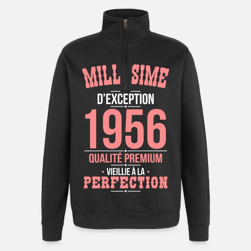 1956 – Millésime d’exception – Qualité premium - Sweat à zip 1/4 - noir