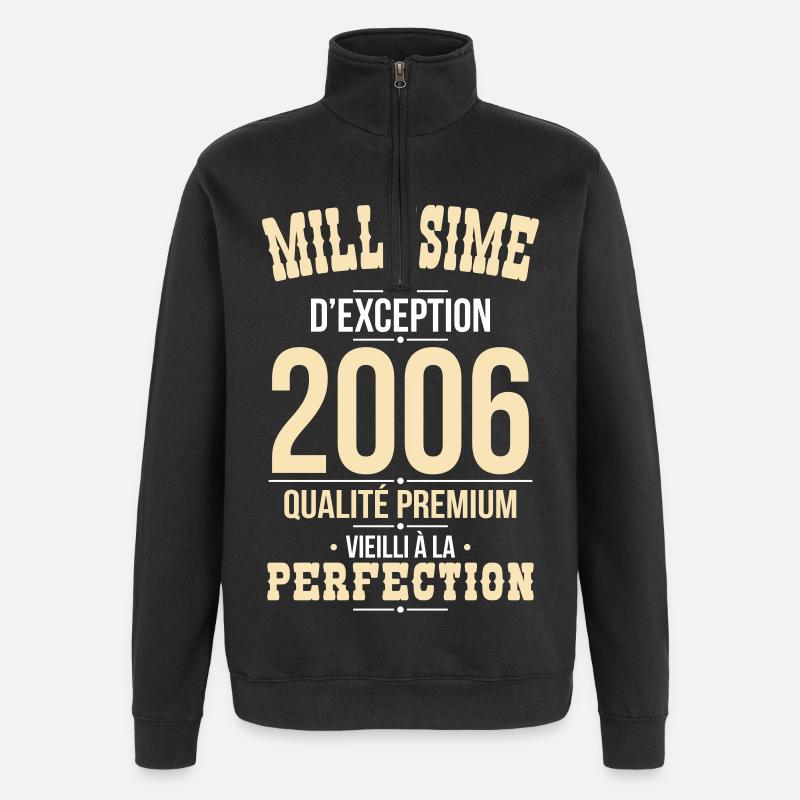 2006 – Millésime d’exception – Qualité premium - Sweat à zip 1/4 - noir