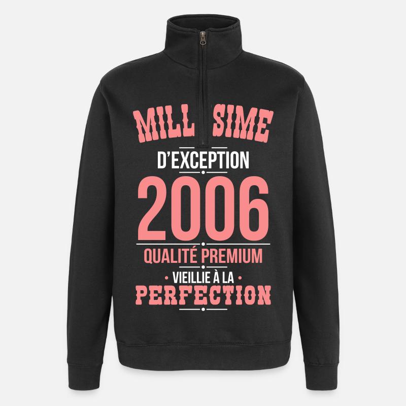 2006 – Millésime d’exception – Qualité premium - Sweat à zip 1/4 - noir
