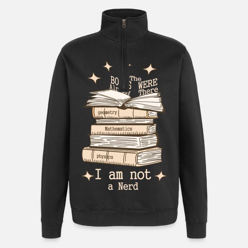 I'm not a nerd - Quarter-Zip Sweatshirt - black