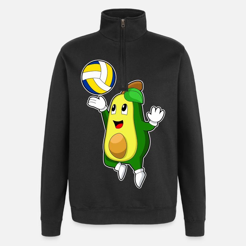 Avocat Volley-ball - Sweat à zip 1/4 - noir
