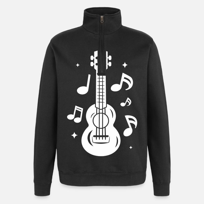 Ukulele - Quarter-Zip Sweatshirt - black