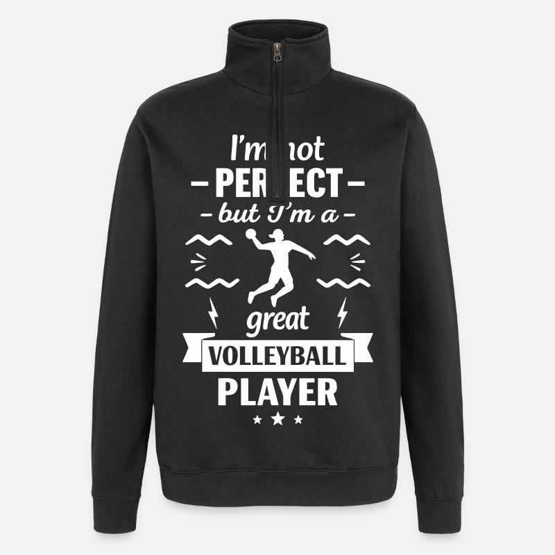 Super Volleyball Player Sport - Quarter-Zip Sweatshirt - black