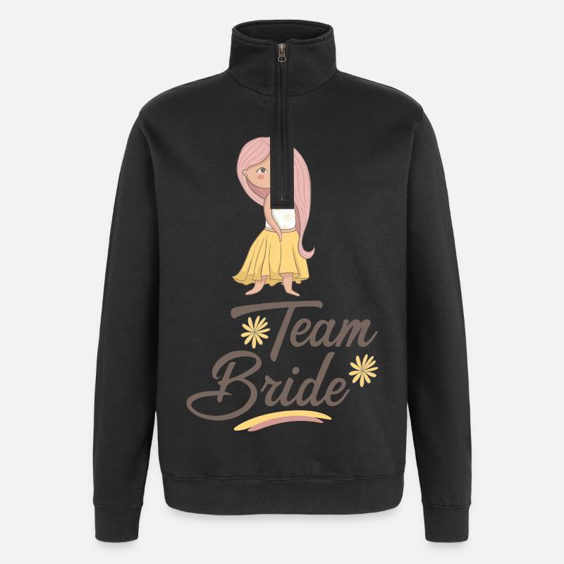 Team Bride - Quarter-Zip Sweatshirt - black