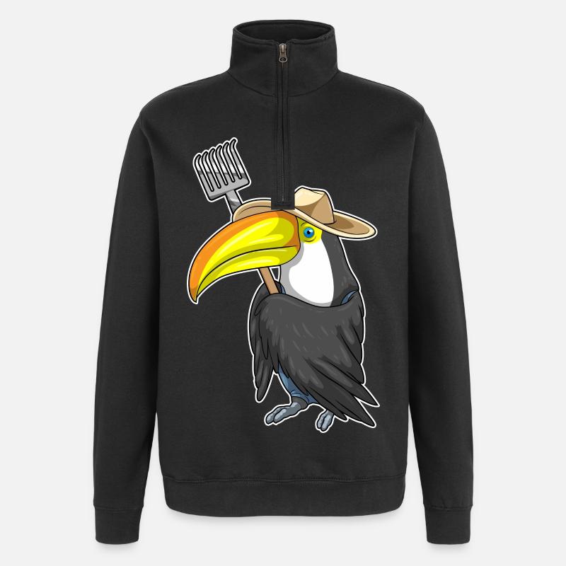 Ferme du Toucan Harke - Sweat à zip 1/4 - noir