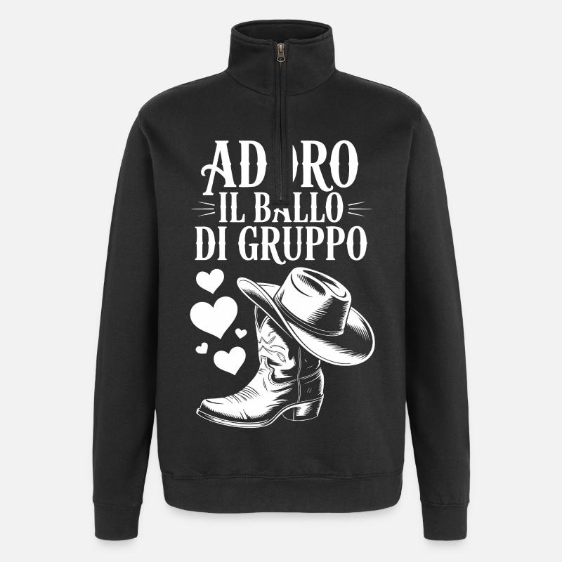 Danse de groupe Western Hearts - Sweat à zip 1/4 - noir