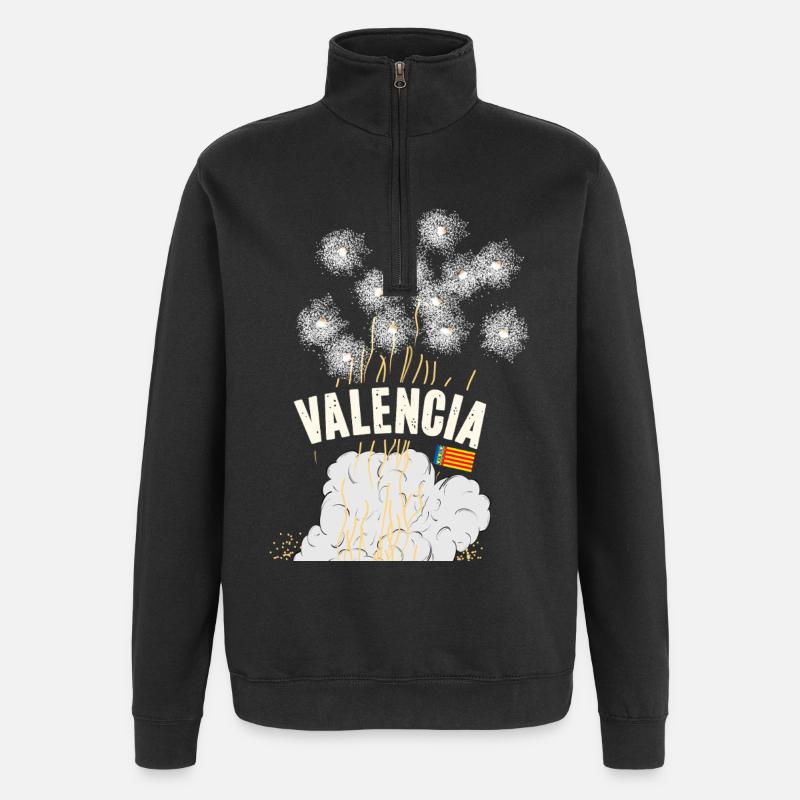 Fallas de Valencia Pyro - Sweat à zip 1/4 - noir