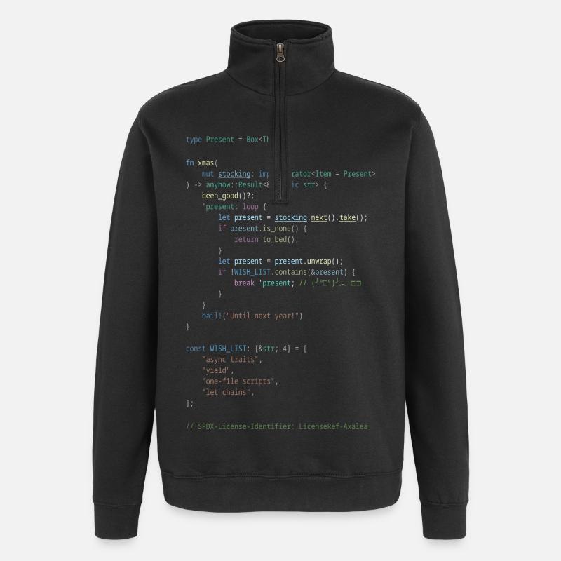 Rostweihnachten! - Quarter-Zip-Sweatshirt - Schwarz