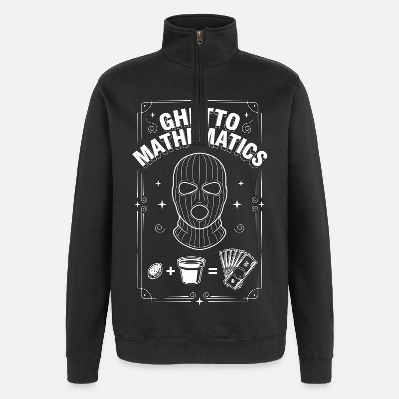 Ghetto Mathematics - Quarter-Zip Sweatshirt - black
