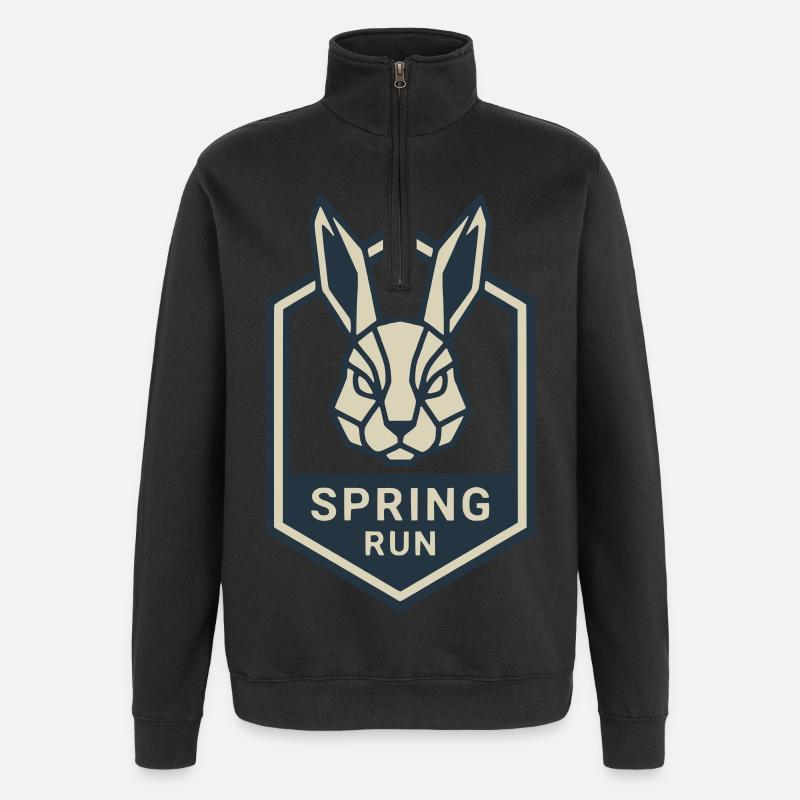 Spring Run - Quarter-Zip Sweatshirt - black