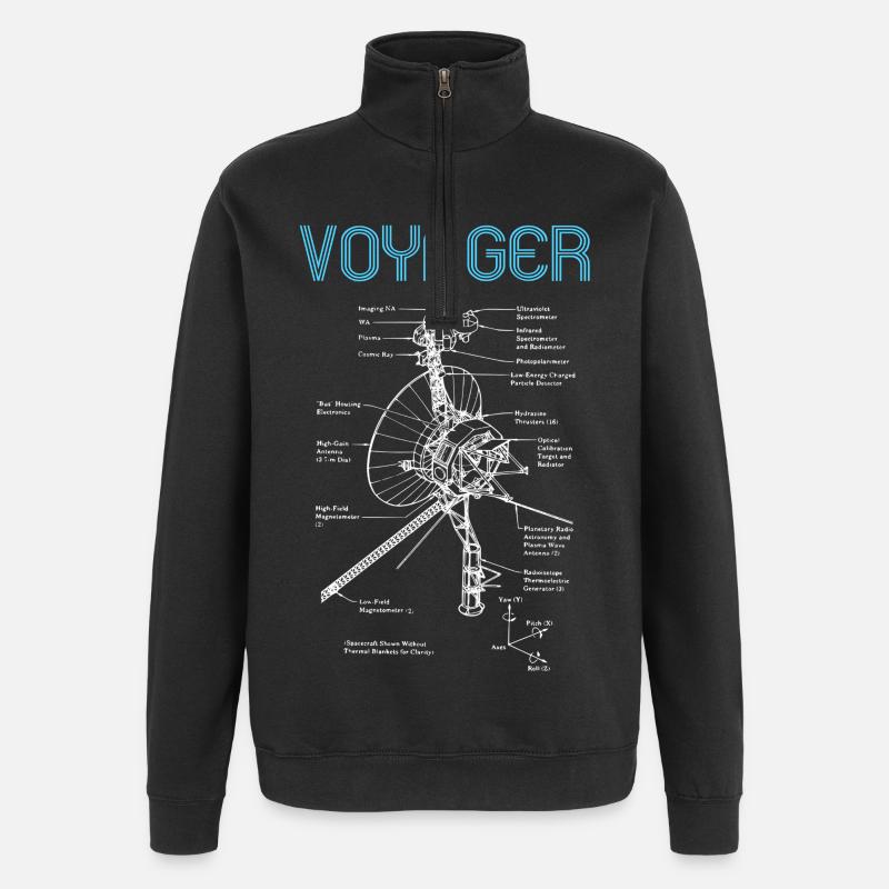 Voyager - Sweat à zip 1/4 - noir