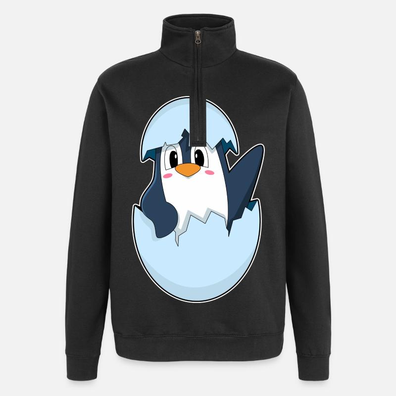 Penguin Eggshell - Quarter-Zip Sweatshirt - black
