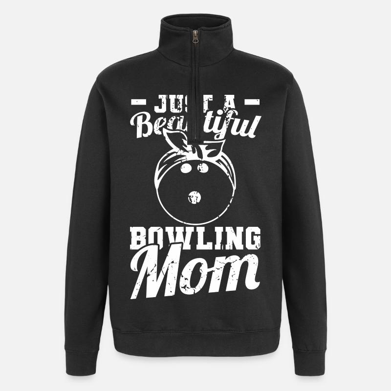 Bowling Mutter - Quarter-Zip-Sweatshirt - Schwarz