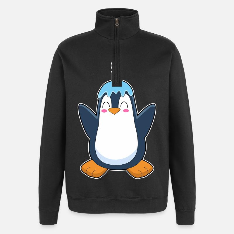 Bougie d’anniversaire Pingouin - Sweat à zip 1/4 - noir
