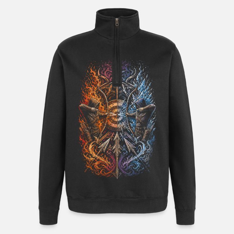 Archery Archer - Quarter-Zip Sweatshirt - black