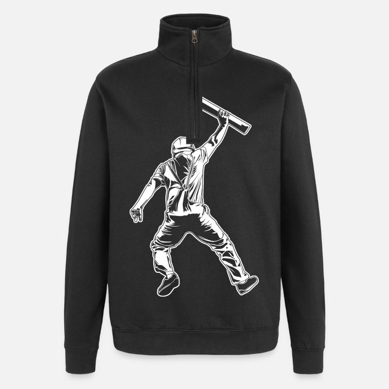 Graphisme d’architecte - Sweat à zip 1/4 - noir