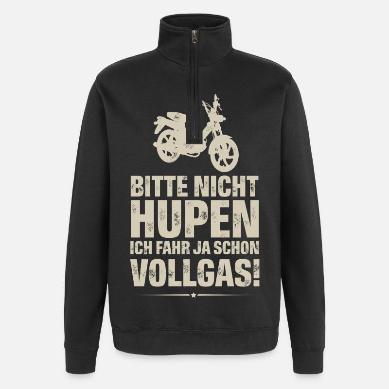 Mofa Mofafahrer - Quarter-Zip-Sweatshirt - Schwarz