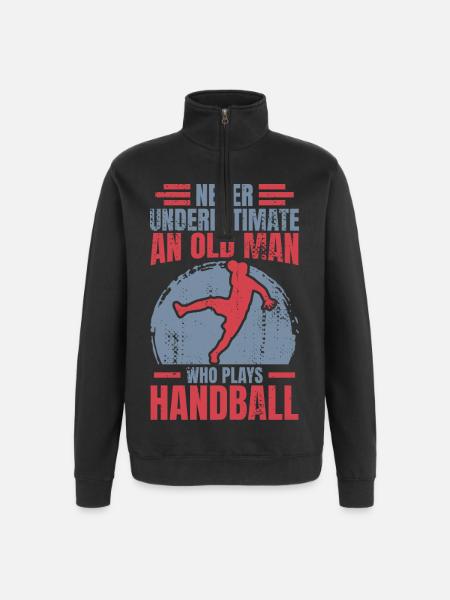 Handball Großvater - Quarter-Zip-Sweatshirt - Schwarz