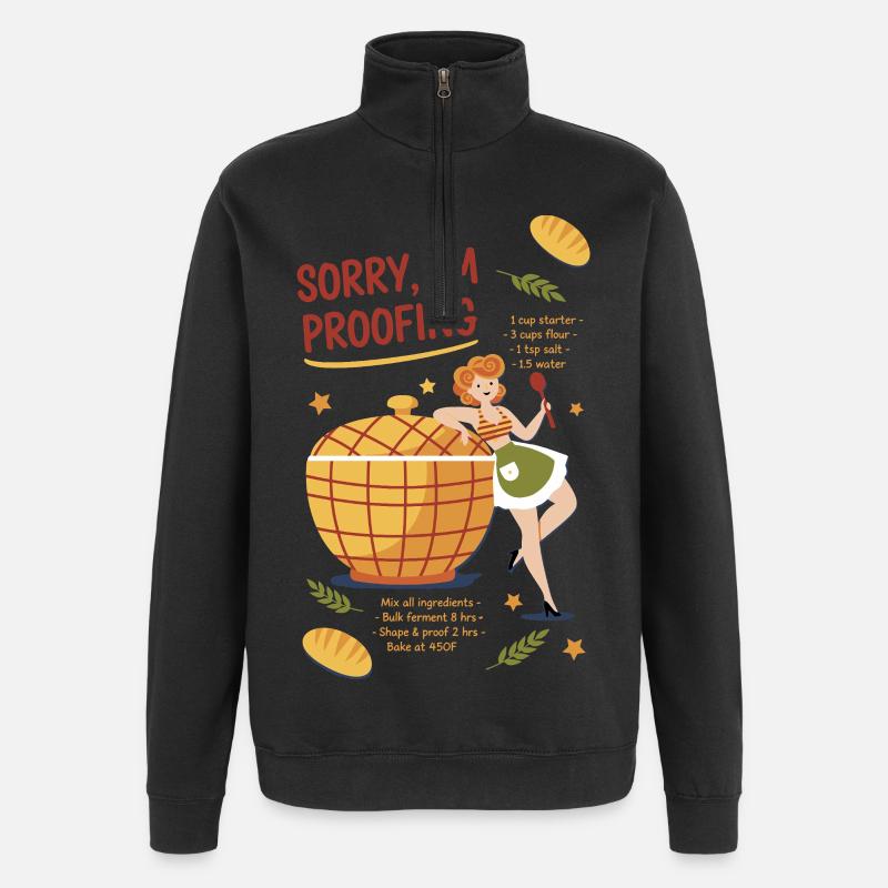 Sauerteigbrot-Backbäcker Entschuldigung, ich werde gehen - Quarter-Zip-Sweatshirt - Schwarz