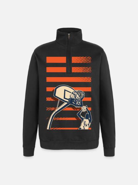 Joueurs de basket-ball - Sweat à zip 1/4 - noir