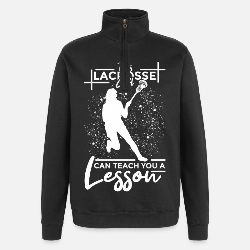 Lacrosse Mädchen - Quarter-Zip-Sweatshirt - Schwarz