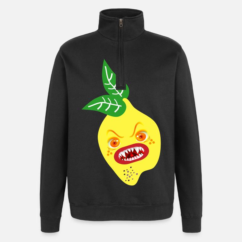COSTUME D’HALLOWEEN CITRON - Sweat à zip 1/4 - noir
