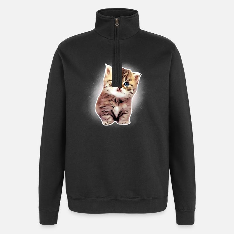 Kitten - Quarter-Zip Sweatshirt - black