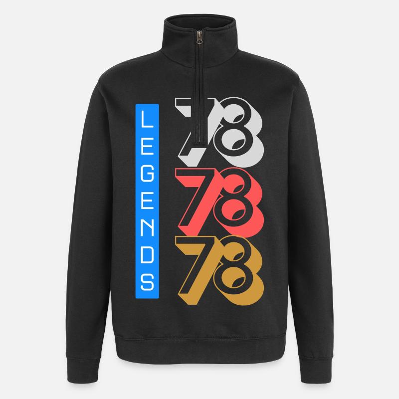 Legends 1978 Pattern - Quarter-Zip Sweatshirt - black