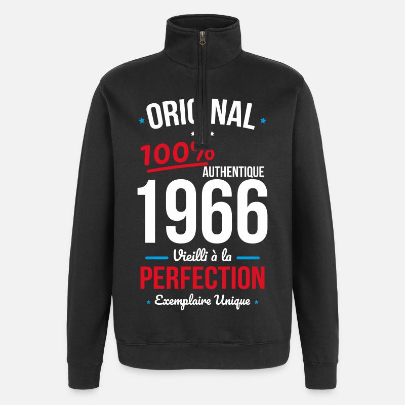 1966 – Original – Exemplaire unique - Sweat à zip 1/4 - noir