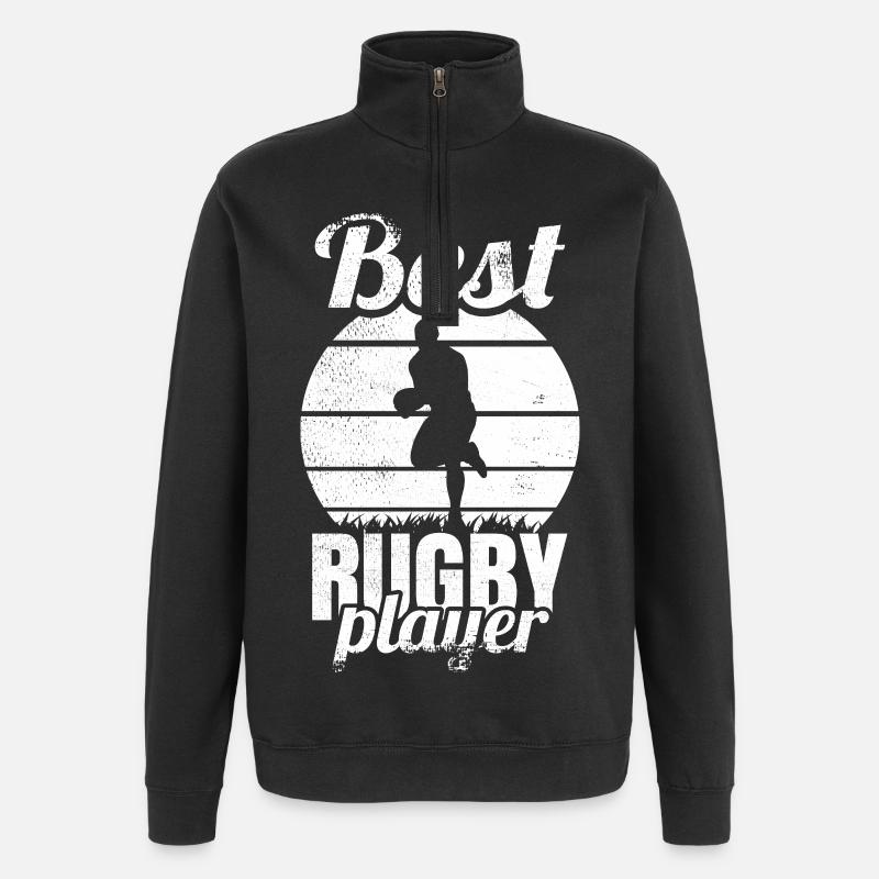 Bester Rugbyspieler - Quarter-Zip-Sweatshirt - Schwarz
