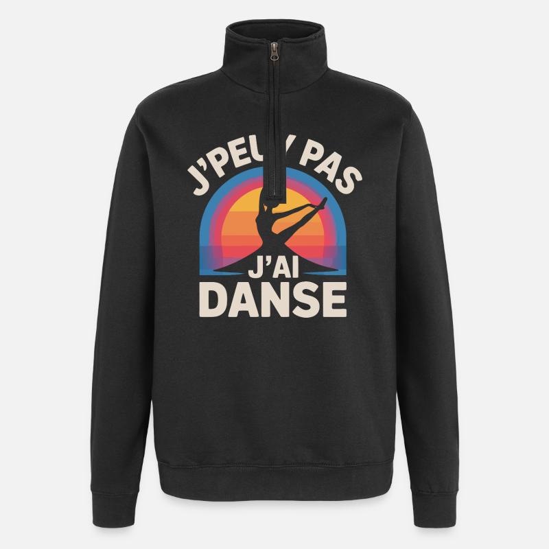 J'Peux Pas J'Ai Danse - Sweat à zip 1/4 - noir