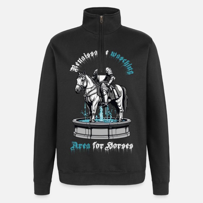 Lavage des chevaux - Sweat à zip 1/4 - noir