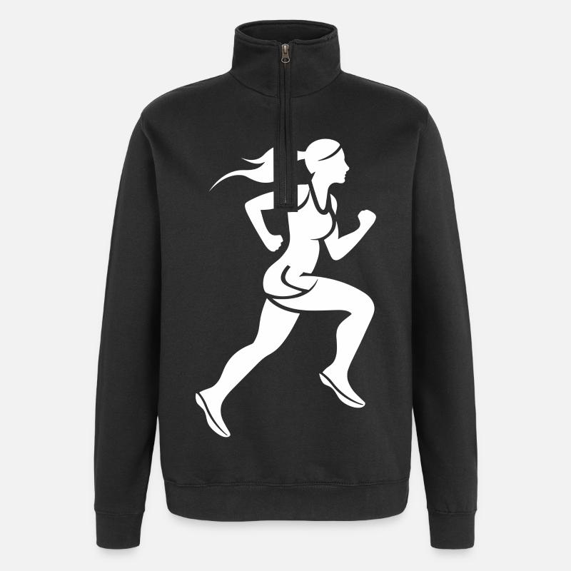 Coureur - Sweat à zip 1/4 - noir