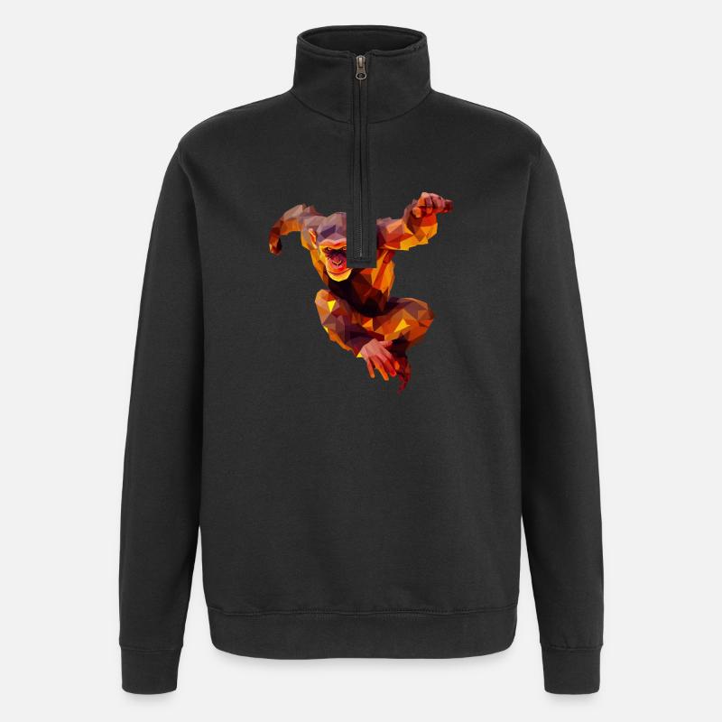 Polygon Orangutan Sprinter - Quarter-Zip Sweatshirt - black