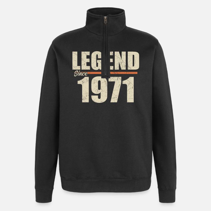 Birthday 1971 | Legend since 1971 - Quarter-Zip Sweatshirt - black