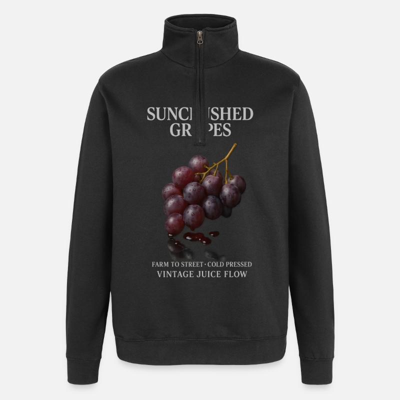 Grapes Fruit Grapes Summer - Quarter-Zip Sweatshirt - black
